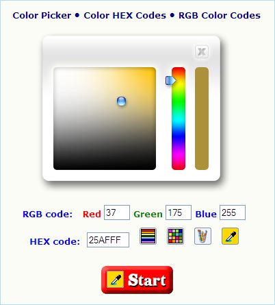 Online Color Picker Hex Rgb Color Code Generator